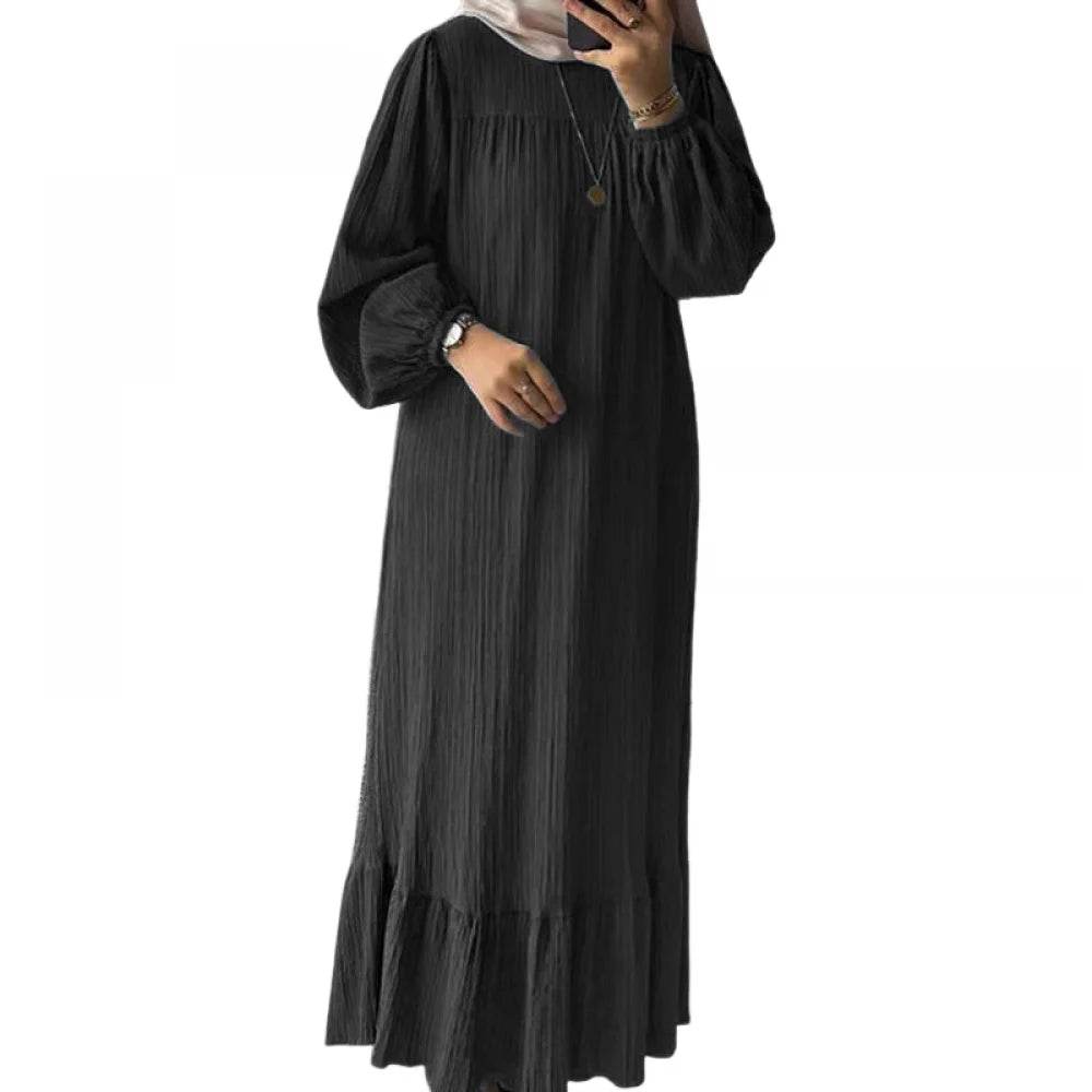 Elegant Women Muslim Abaya Robe Ramadan Sundress Prayer Dresses Fashion Long Batwing Sleeve Islamic Vestidos Kaftan - AIAZ