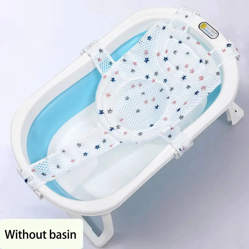 Baby Bath Seat Support Mat Foldable Bath Tub Pad &amp Chair Newborn Bathtub Pillow Infant Anti-Slip Soft Comfort Body Cushion