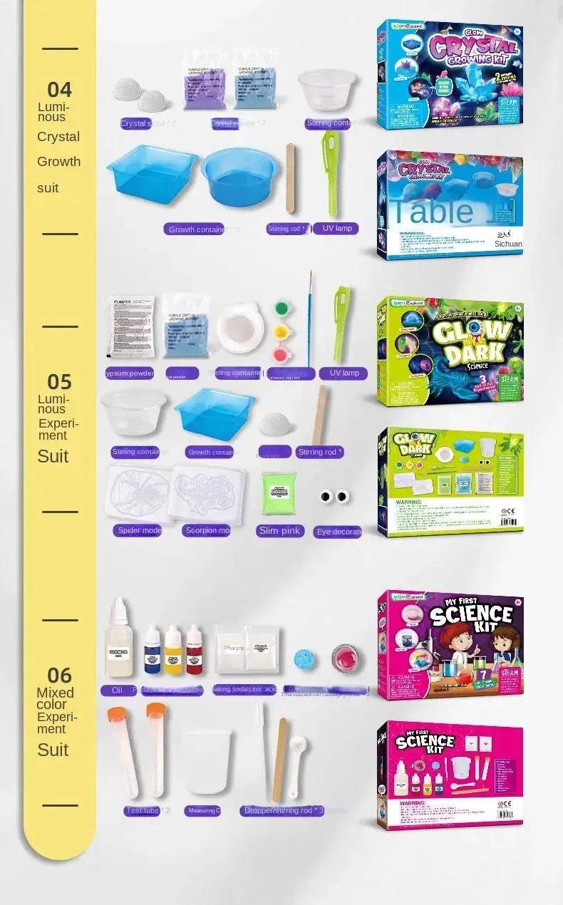 9 SET Science Experiment Kit Magic Science TOY Handmade DIY Soap Puzzle STEM TOYS for Kids Funny Science experiment Explore Gift - AIAZ