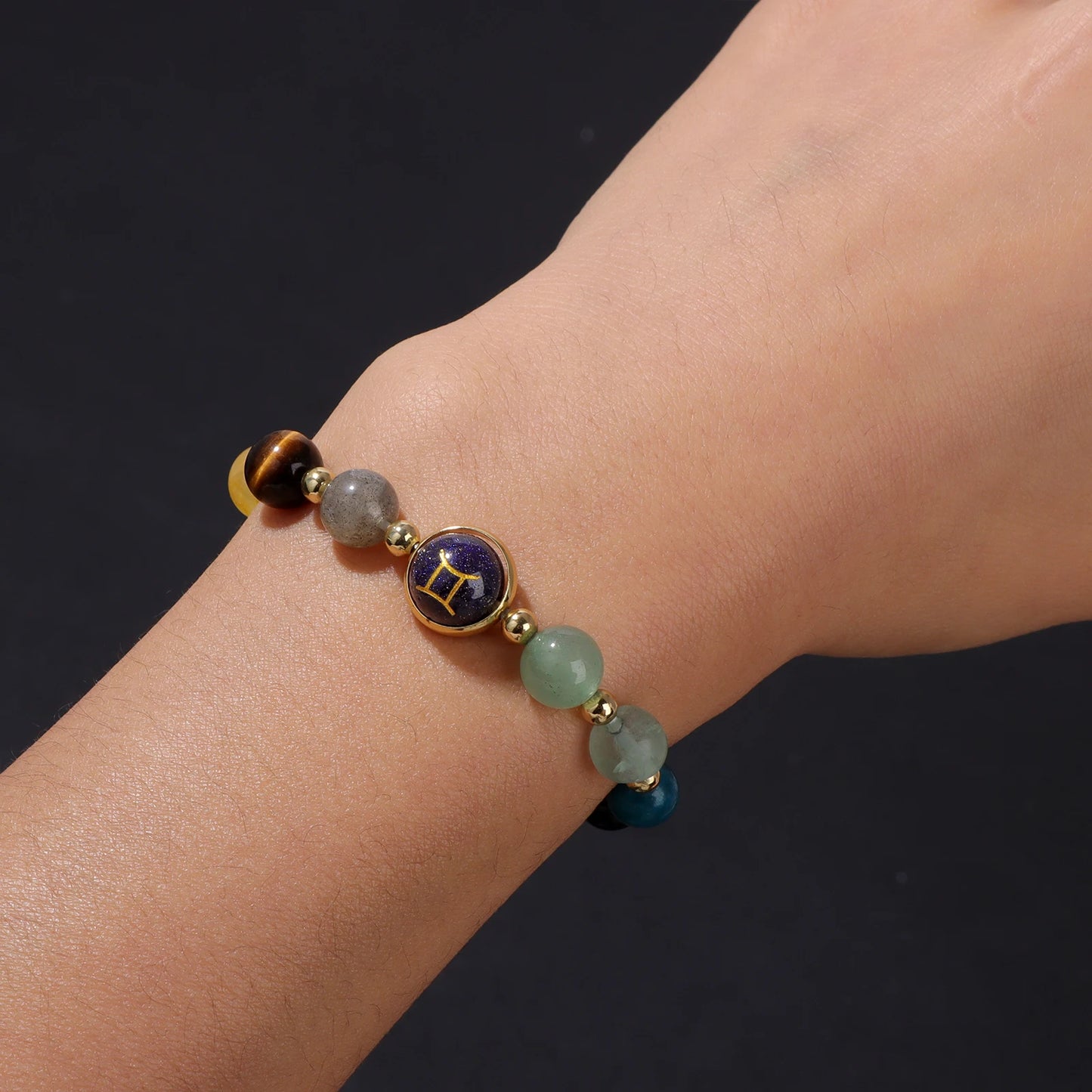 12 Zodiac Signs Bracelet Men Gemini Scorpio Sagittarius Obsidian Tiger Eye Stone Beads Bracelets for Women Constellation Jewelry
