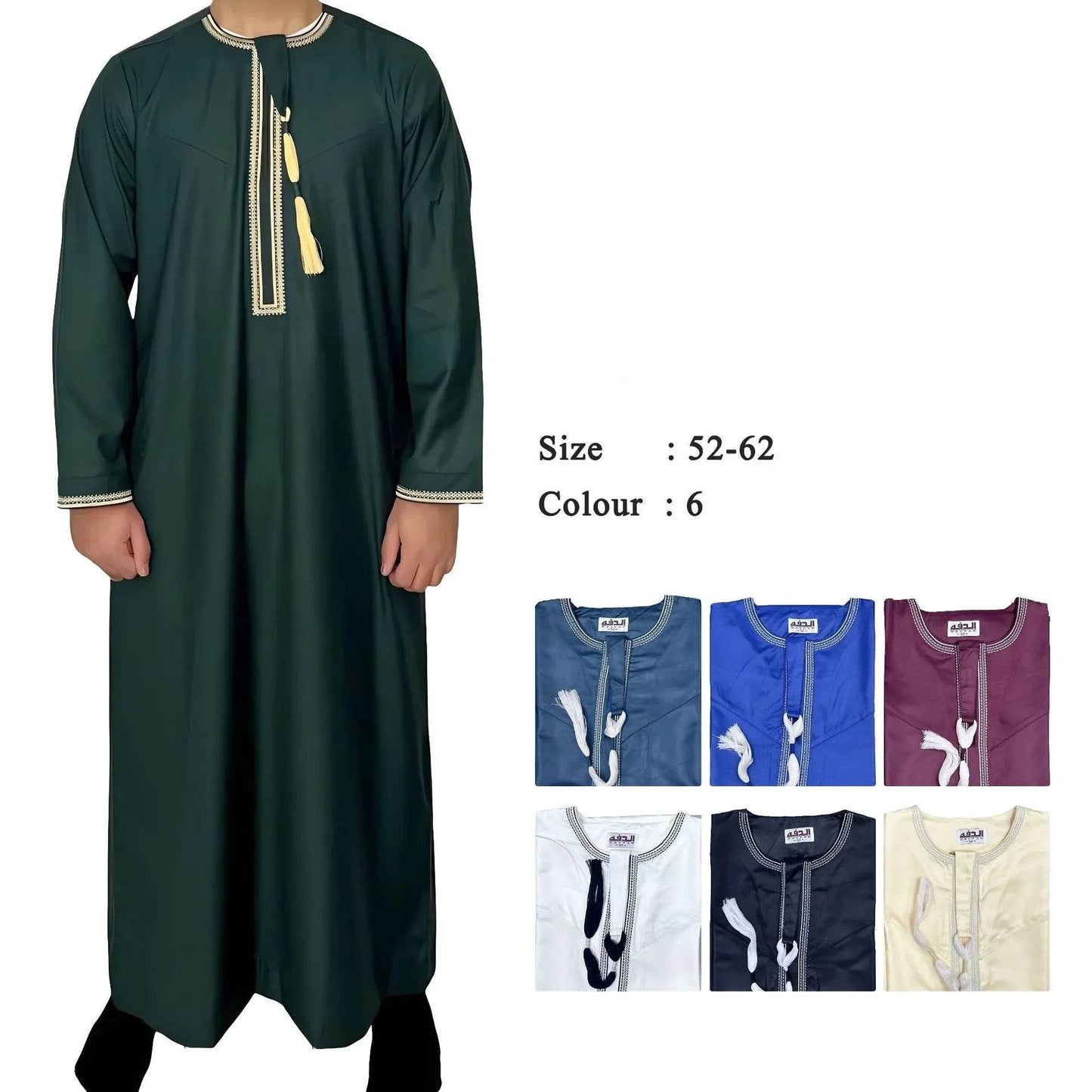 New Men's Muslim Fashion Abayas Dress O Neck Long Sleeve Pullover Kaftan Pakistan Saudi Arab Caftan Islamic Clothing Prayer Robe - AIAZ