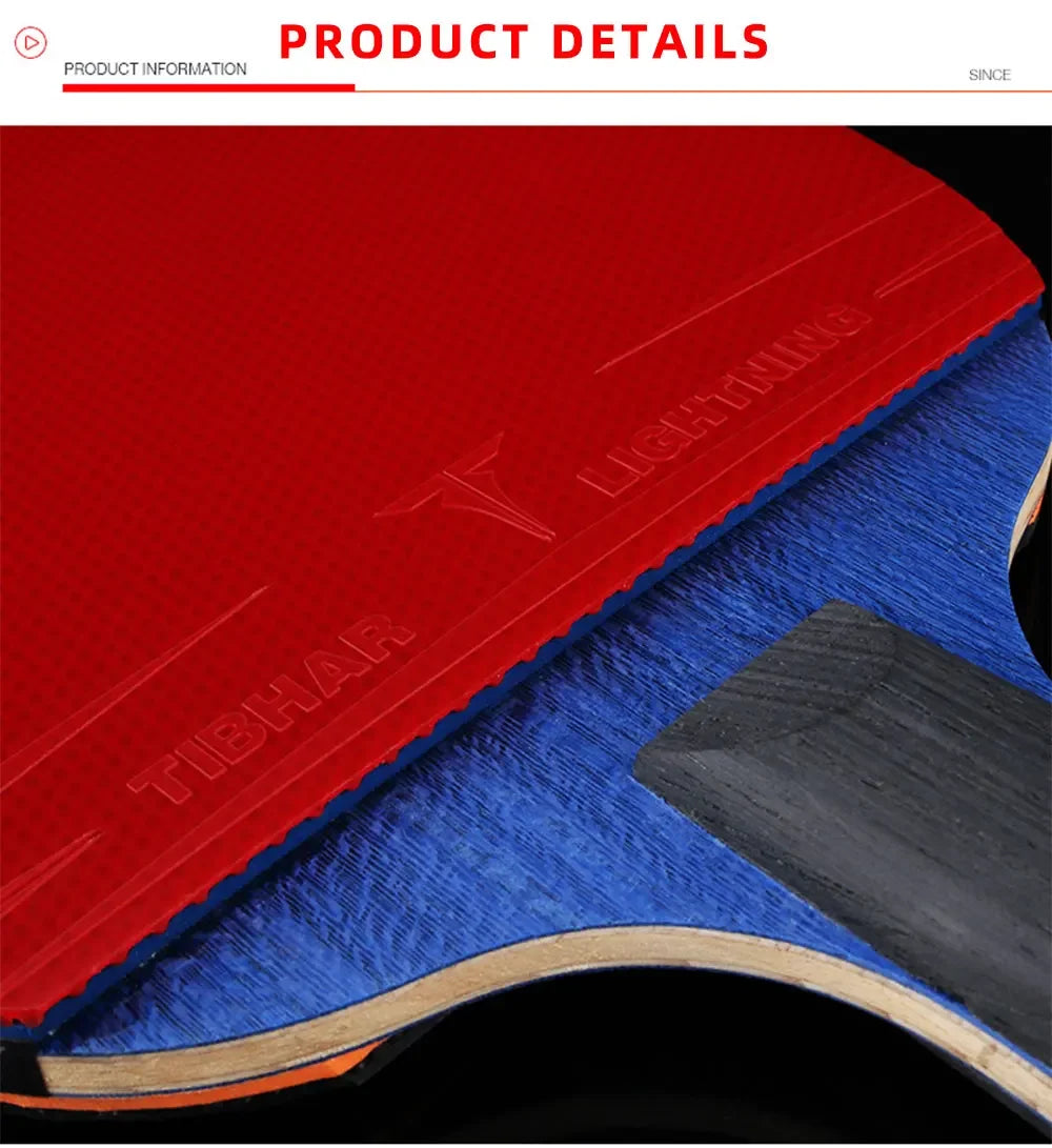 TIBHAR 6/7/8/9 Star Table Tennis Racket Superior Sticky Rubber Carbon Blade Ping Pong Rackets Professional Pimples-in Sticky