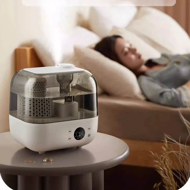 Humidifier, quiet and quiet bedroom, pregnant women and babies, air purification, sterilization, intelligent large spray humidif - AIAZ