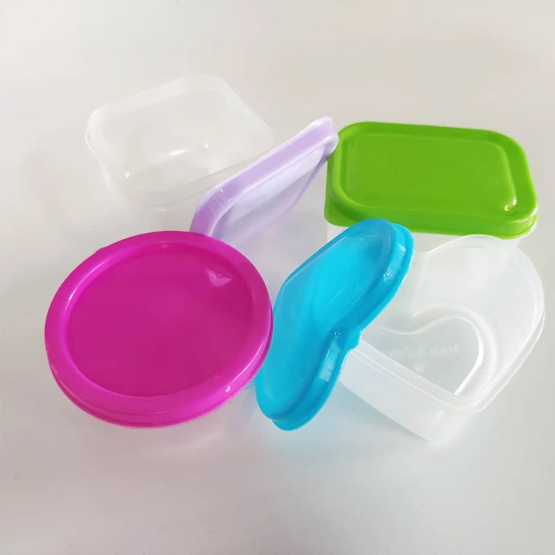 5Pcs Mini Small Snack Organizer Ketchup Salad Seasoning Portable Food Container Kitchen Seasoning Storage Container