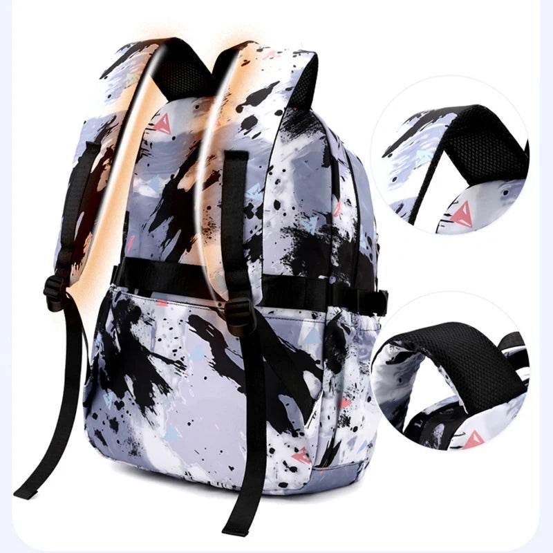 Middle School Student Backpack Children Set School Bags for Girls Kids Schoolbags Waterproof Book Bag With Lunch Bag Pencil case - AIAZ