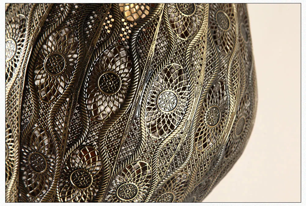 Southeast Asian Style Hanging Pendant Light Fixture Morocco Lamp Dining Room Turkish Asia Cloth Shop Restaurant Decor Chandelier