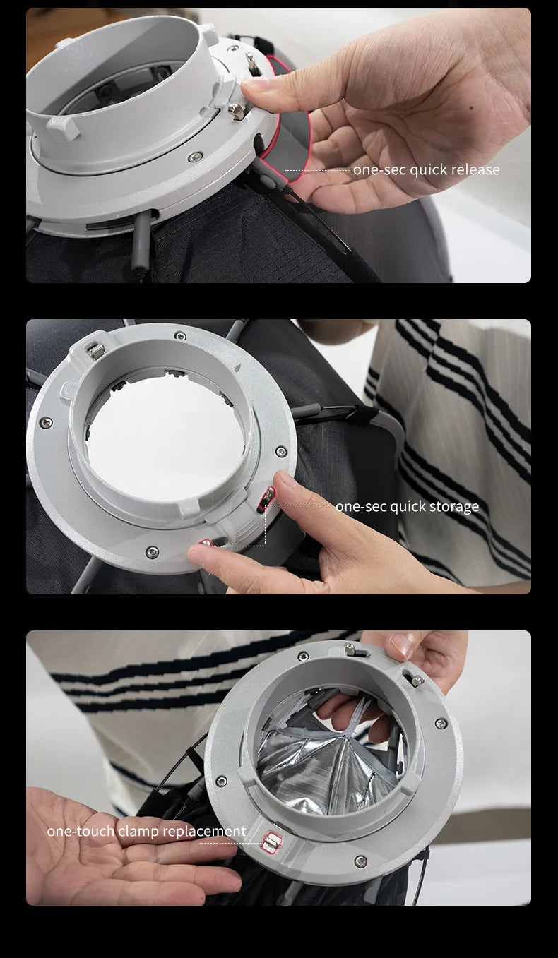 TRIOPO K3 Series Quick-Setup Octagon Softbox Bowens Mount for Sokani X100 X60 Mini Aputure 300c 200xS Godox LED Video Light