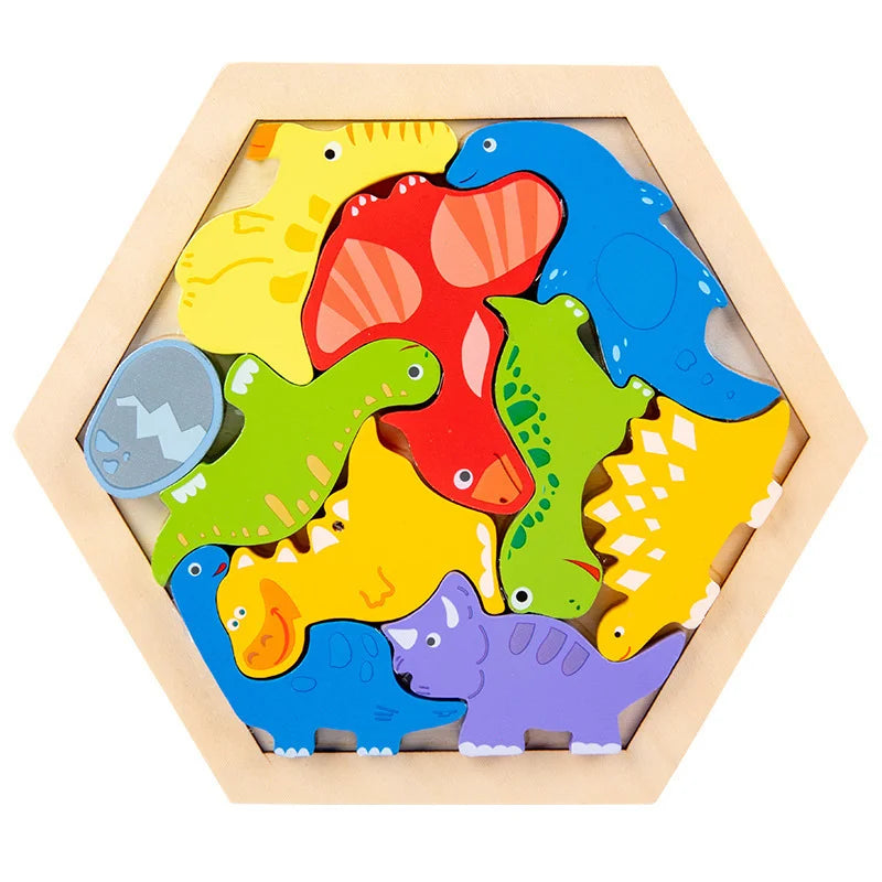 27 Style Block Puzzle Jigsaw Puzzle Board Classical Puzzle Children's Toys Hexagonal Alien Chess Tangram Puzzle Toys