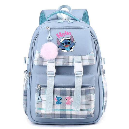 Stitch School Bags High School Student Backpack Female Large Capacity Junior High School Laptop Mochila Escolar - AIAZ