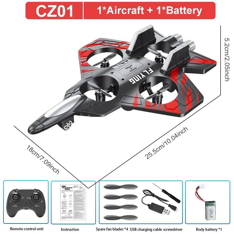 RC Aircraft EPP Foam Stunt Glider Electric Fighter Remote Control Airplane Fall Resistant Plane Toys for Boys Kids CZ01 CZ63 - AIAZ