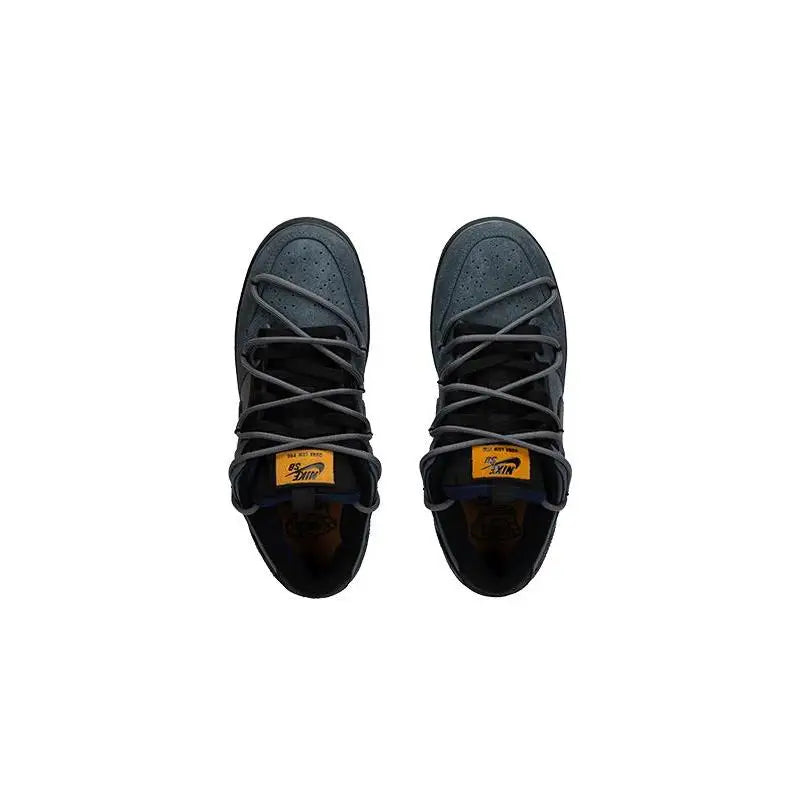 【Customize】Nike Dunk SB Skateboarding Shoes Unisex Low-top Black/Blue Sneakers shoes DX6775-400