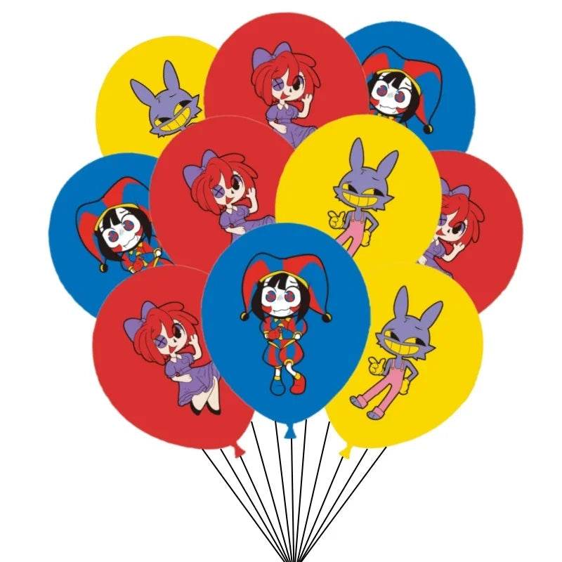 10/30pcs The Amazing Digital Circus Latex Balloons Air Globos Boys Birthday Decorations Toys For Kid Baby Shower Party Supplies - AIAZ
