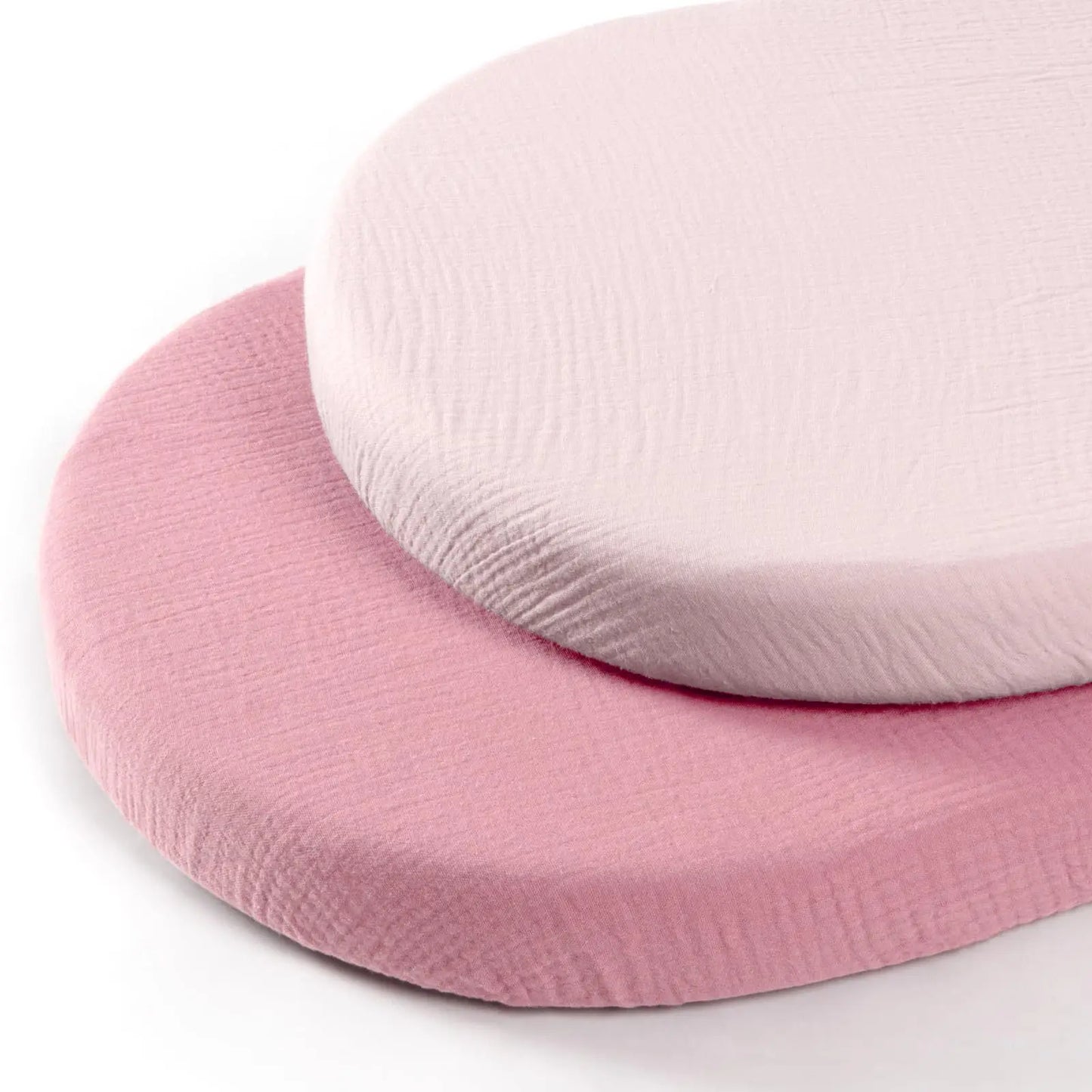 2 Pcs Baby Crib Sheets Breathable Cotton Universal Fit Solid Printing Color Bassinet Infant Bedding Fitted Sheet Sets