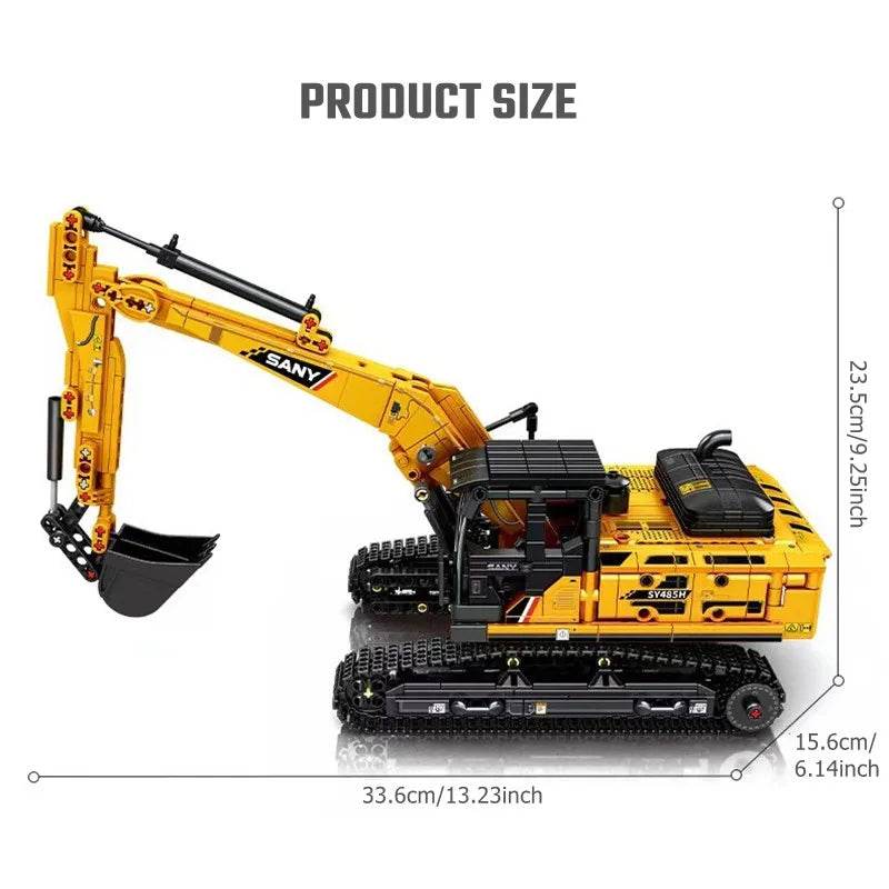 SEMBO BLOCK 1022pcs Excavator Models Building Blocks MOC City Construction Engineering Vehicle Bricks Educational Toys Boys Gift - AIAZ