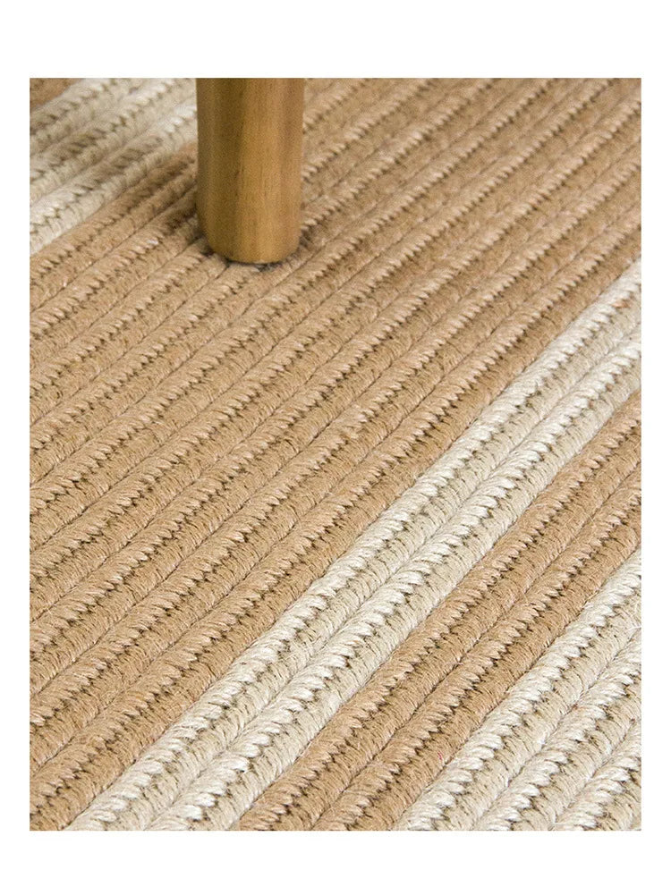 Living Room Carpet Home Decoration Natural Jute Hand Woven Bedroom Rug Fashion Minimalism Wear-resistant Durable Breathable Mat