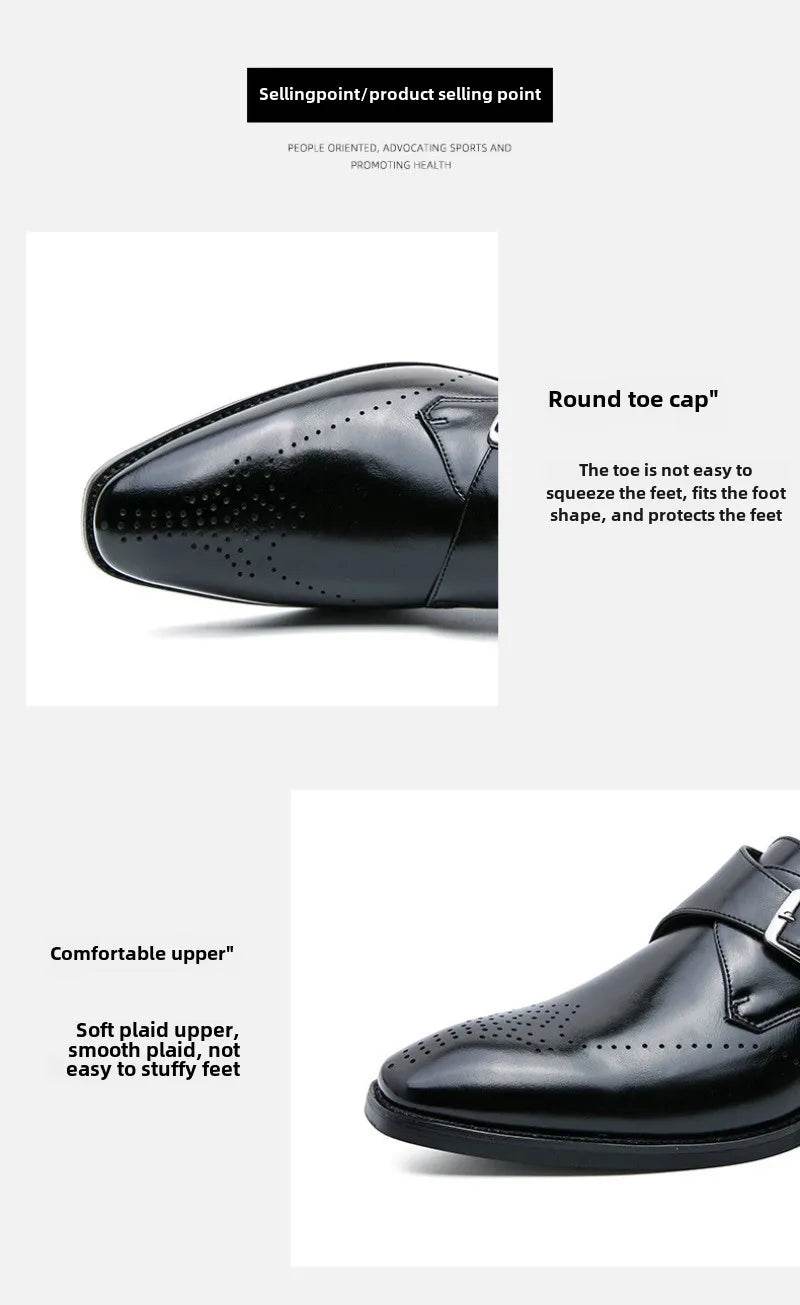 Designer Men's Shoes Classic Business Office Dress Shoe High Quality Casual Leather Shoes for Men Luxury Wedding Shoes Loafers - AIAZ