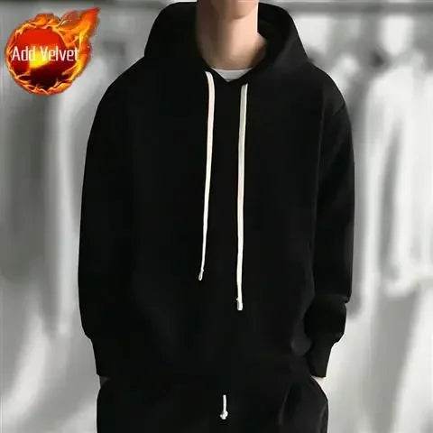Male Clothes Hooded Solid Sweatshirt For Men No Logo Hoodies Yellow Designer Sweat Shirt Simple Elegant Hot Low Price New In S - AIAZ