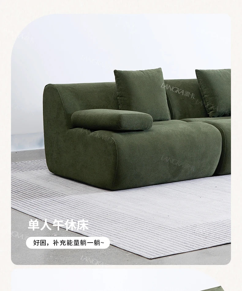 Design Large Green Sofas European Filler Armrest Salon Living Room Sofas Compressed Bedroom Lazy Divano Compresso Home Furniture