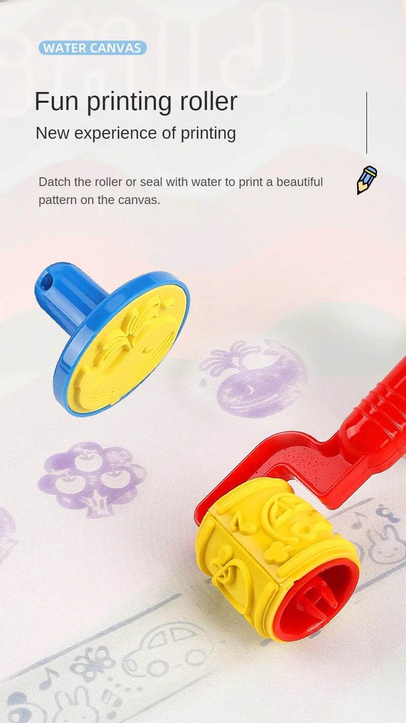 Magic Water Drawing Mat Reusable Doodle Painting Board with Pens Montessori Educational Toys for Kids Halloween Christmas Gift - AIAZ