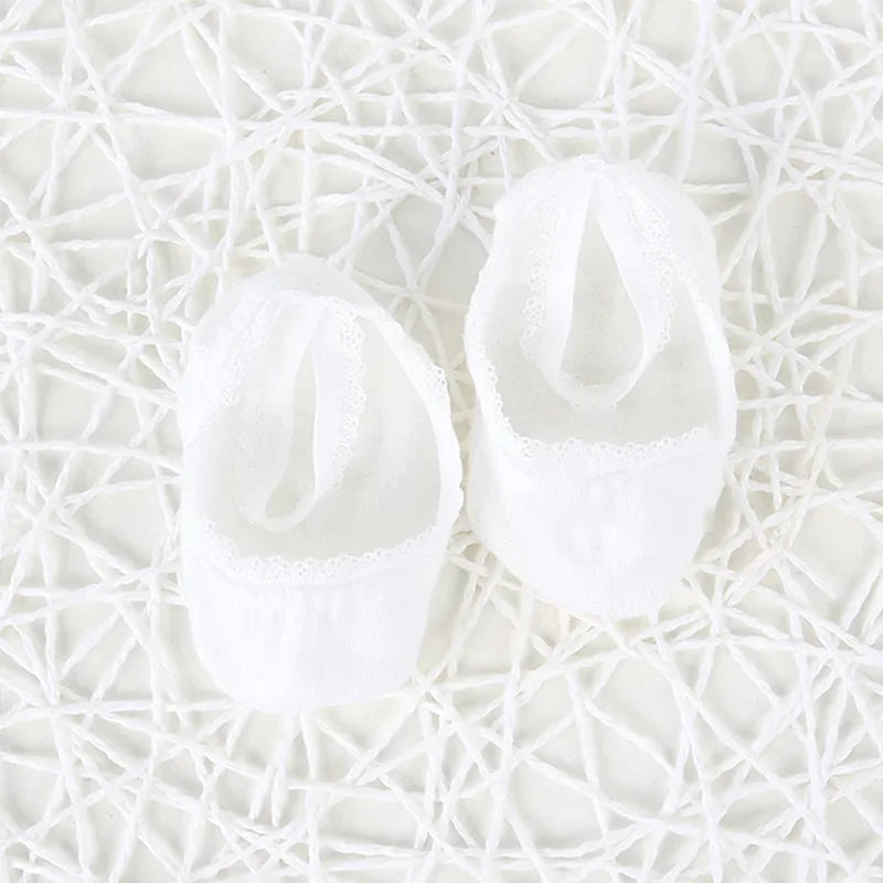 Newborn Baby Socks Summer Lace Baby Socks Solid Color Princess Baby Girl Infant Anti-slip Socks With Rubber Soles
