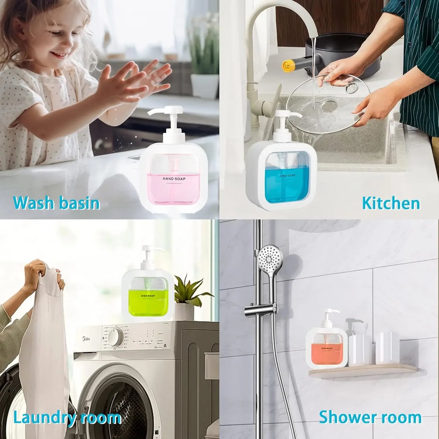 1 PC 300ml/500ml Bathroom Soap Dispenser Refillable Lotion Shampoo Shower Gel Holder Portable Travel Dispenser Empty Bath Pump