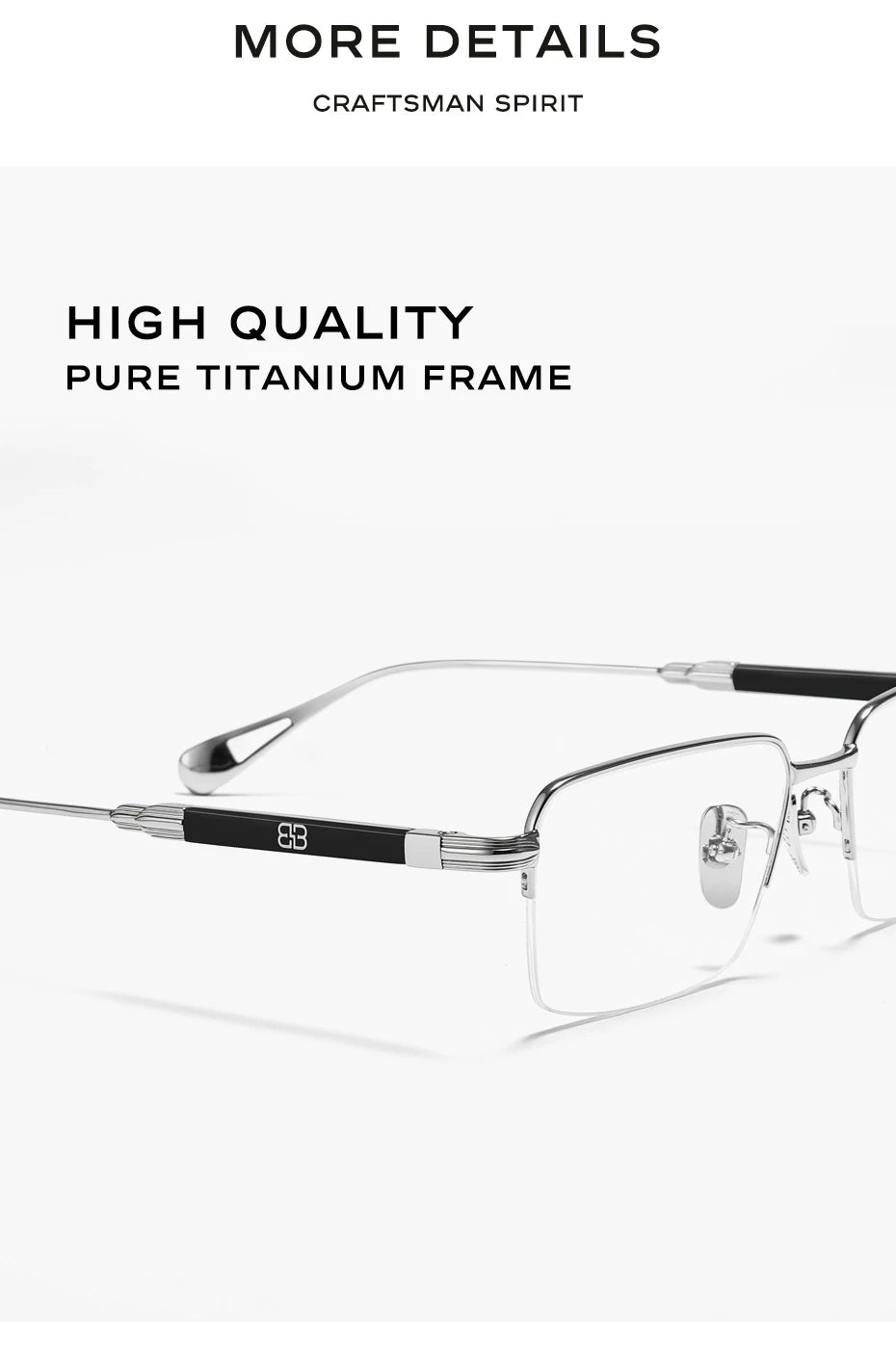 CAPONI Vintage Men's Glasses Frame Pure Titanium Acetate Anti Blue Light Luxury Eye Glasses Brand Designer Spectacles JF7566