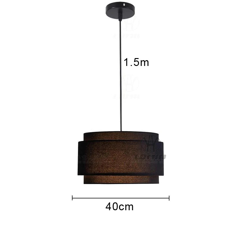 GEW Wabi-Sabi Hand-knitted Chandeliers Nordic Fabric Lampshade Pendant Lights For Restaurants, Shops, Bedroom Home Decor BT3001