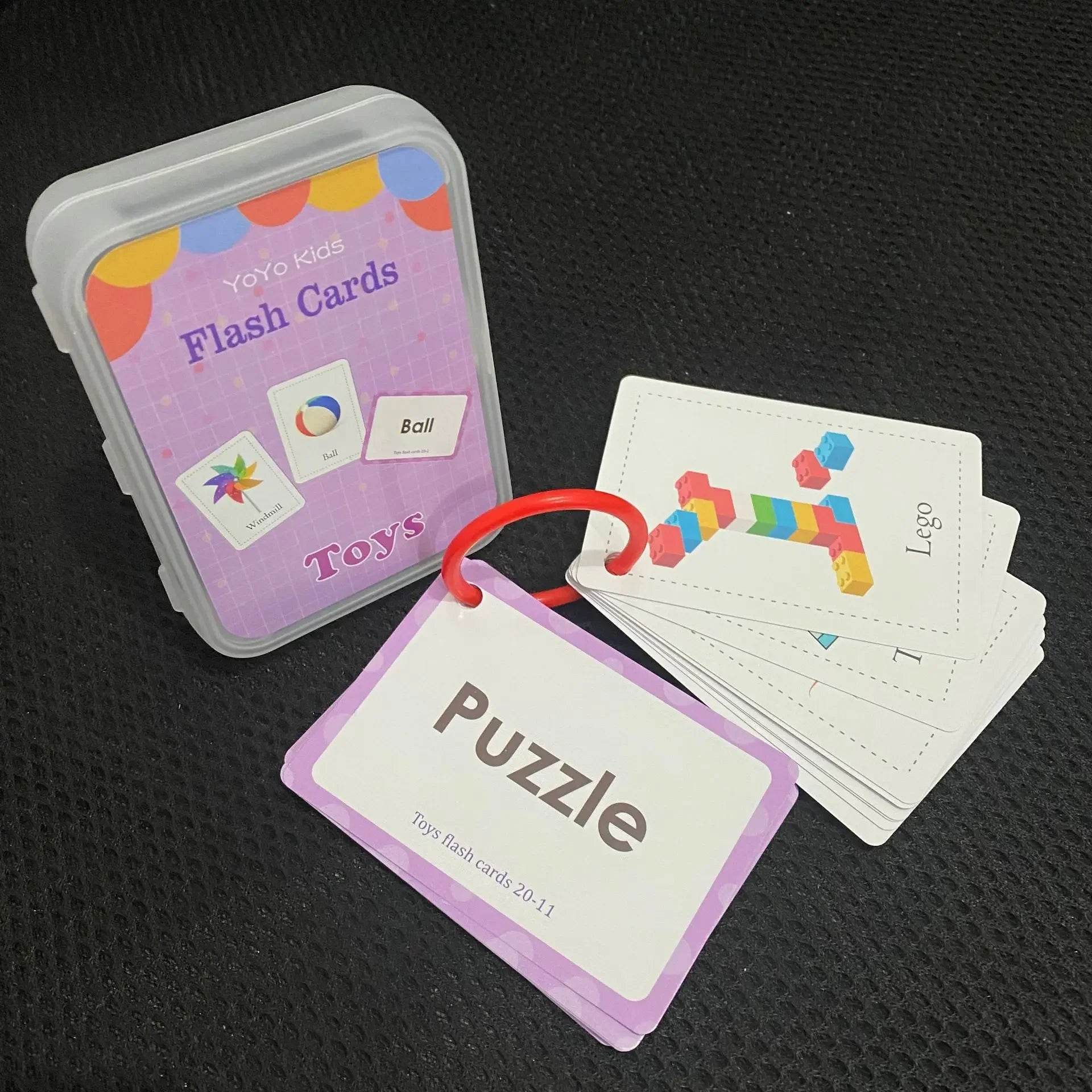 Kids English Words Learning Flashcards Reading Enlightenment Cards Home School Educational Toys Montessori Teacher Teaching Aids - AIAZ