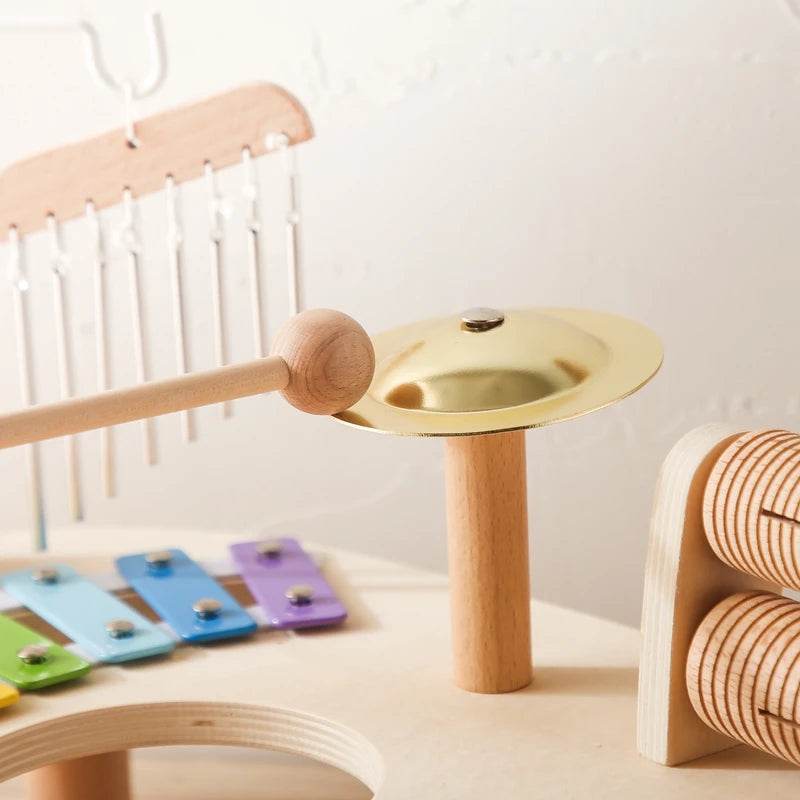 Baby Educational Toys Wooden Aeolian Bells Montessori Children's Musical Toys Xylophone Newborn Birthday Gifts Music Table Toys - AIAZ