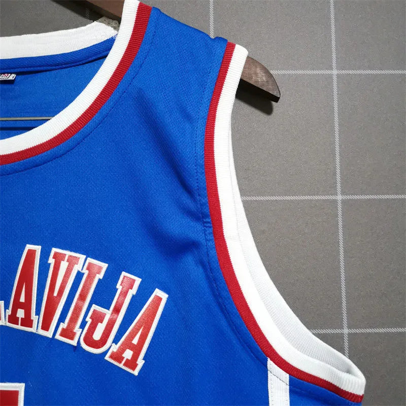 JUGOSLAVIJA 4 Drazen Petrovic High quality sewing embroidery Outdoor sports jersey Blue Croatia 2023 new