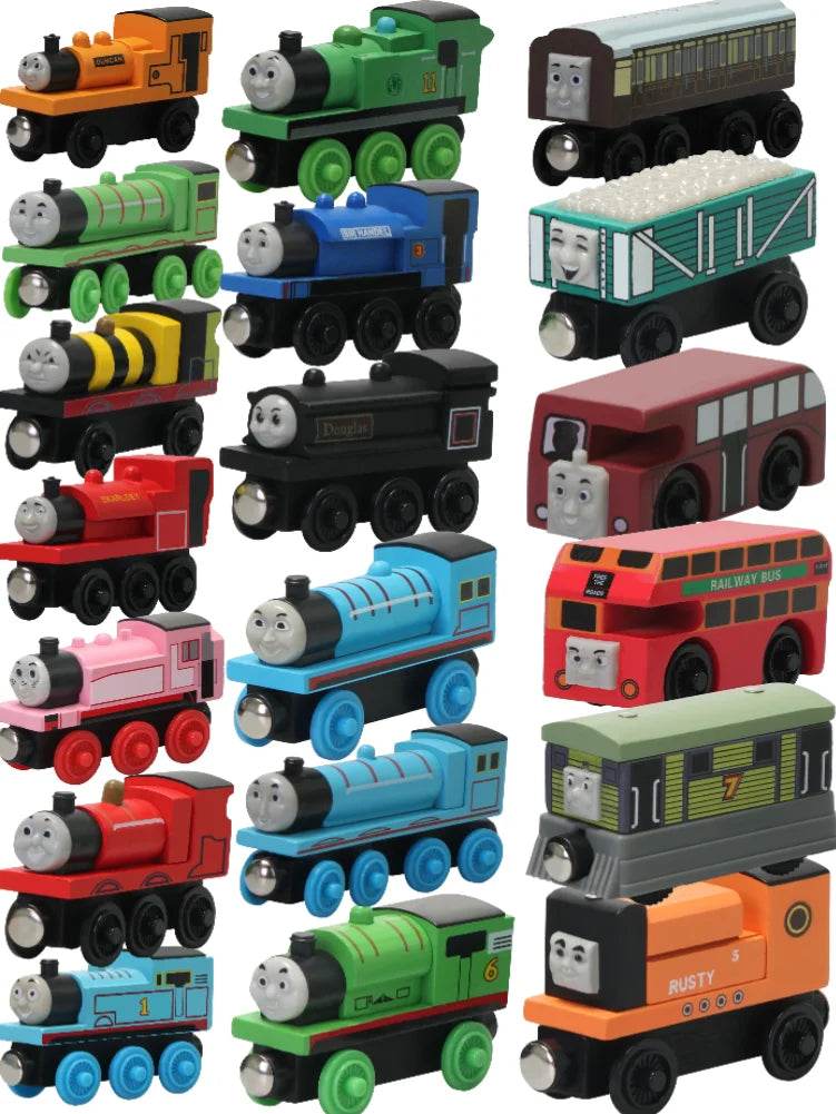 Thomas And Friends Wooden Trains Magnetic Connectable Track Trains Toys Handel Molley Lady Diesol Oliver Donald Educational Toys - AIAZ