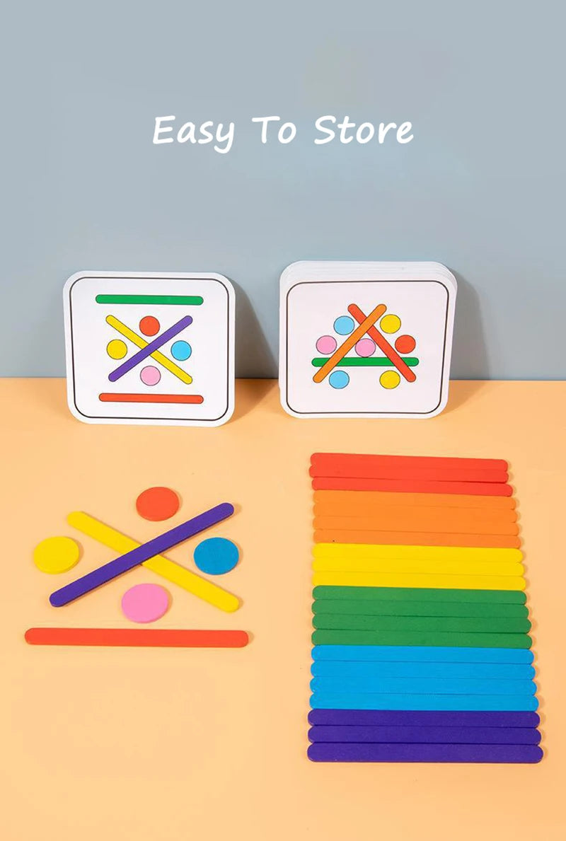 Montessori Logical Thinking Games Puzzle Toys Color Matching Game Educational Learning Toys For Children Preschool Teaching Aids