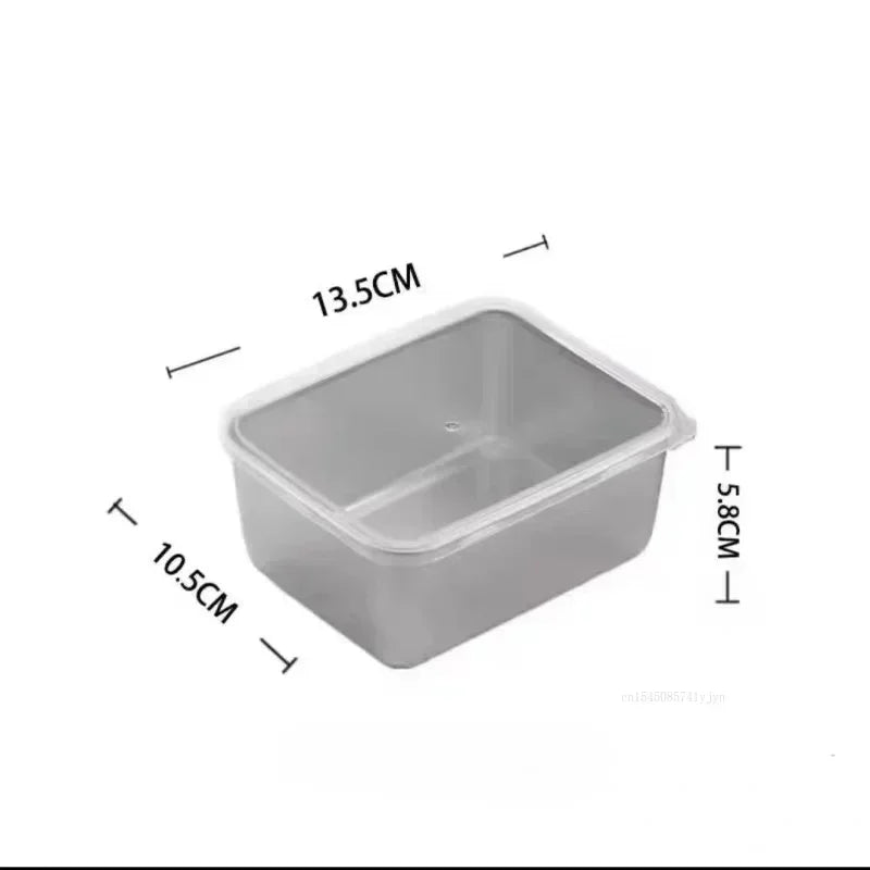 Stainless Steel Rectangular Crisper Household Outdoor Lunch Box Refrigerator Frozen Crisper Containers for Kitchen Accessories