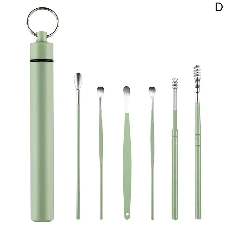 정리 Ear Care Kits Earpick Sticks Earwax Remover Ears Pick Cleaning Ear Cleanser Spoon Earpick Beauty Accessories Tools