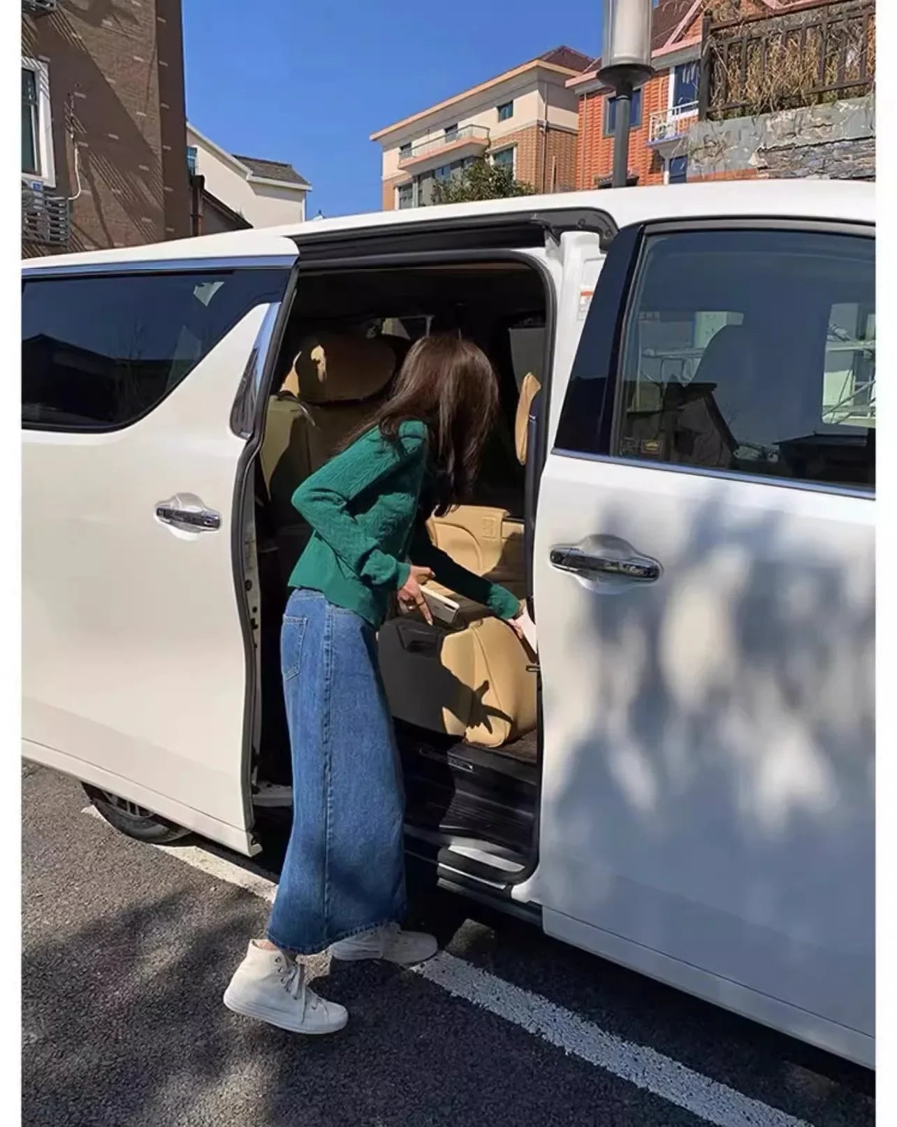 Maternity Skirt For Pregnant Women Denim Cotton Side Slit Medium Length Slimming Outerwear For Summer Spring Autumn