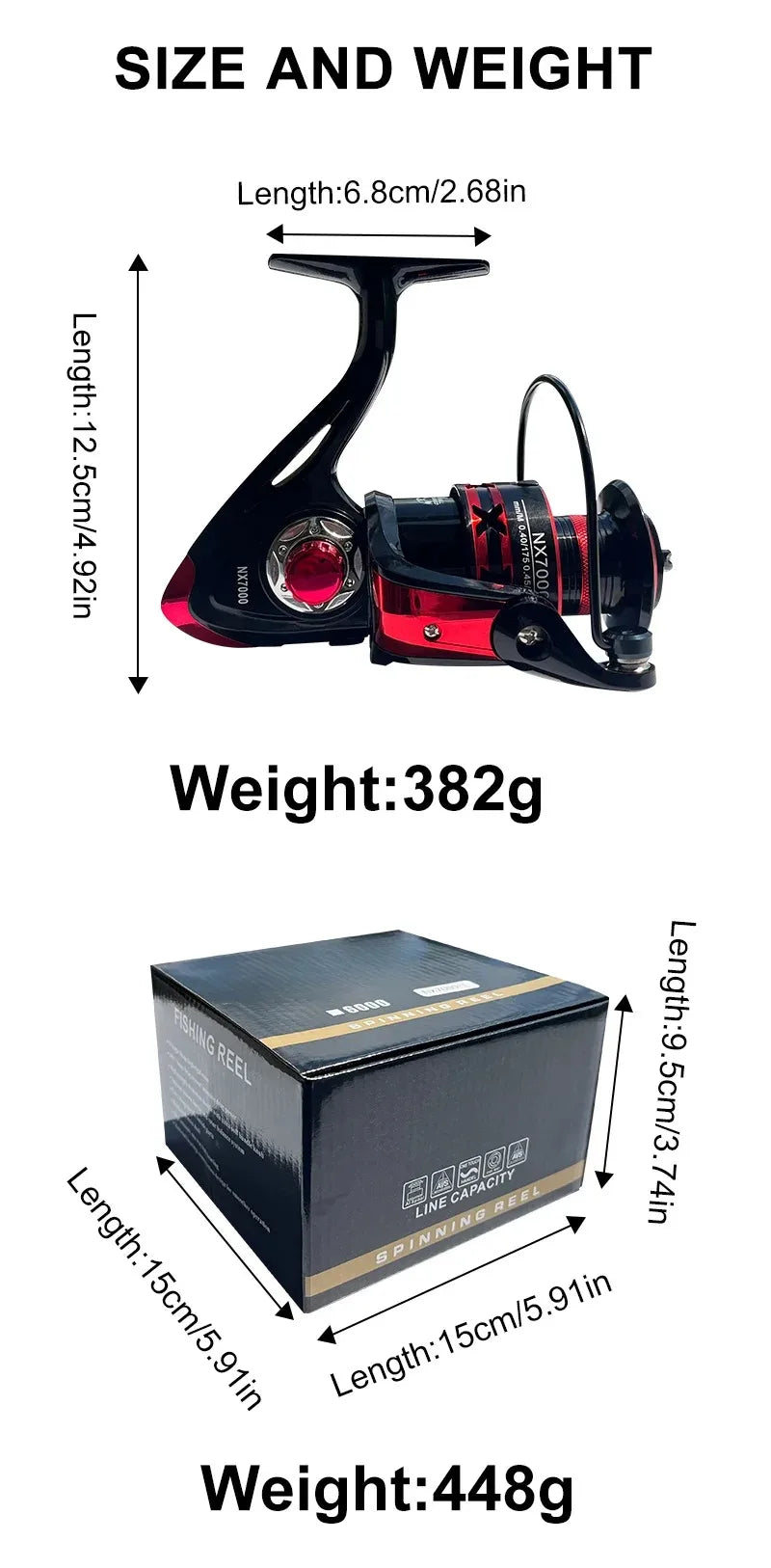 Ball Bearings 10KG Max Drag Spinning Reel Durable Metal Body Freshwater Saltwater Fishing Reel Fishing Reel