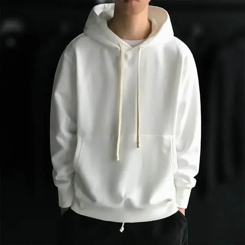Male Clothes Hooded Solid Sweatshirt For Men No Logo Hoodies Yellow Designer Sweat Shirt Simple Elegant Hot Low Price New In S - AIAZ