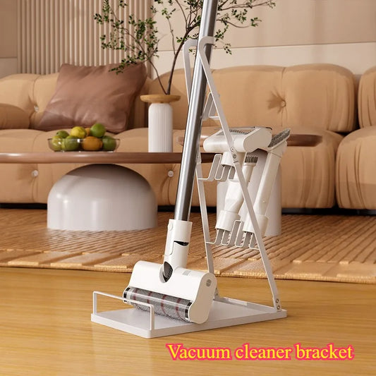 Japanese Vacuum Cleaner Storage Rack Household Goods Finishing Shelf Bracket Mop Rack Batch Non-Punch Vacuum Cleaner