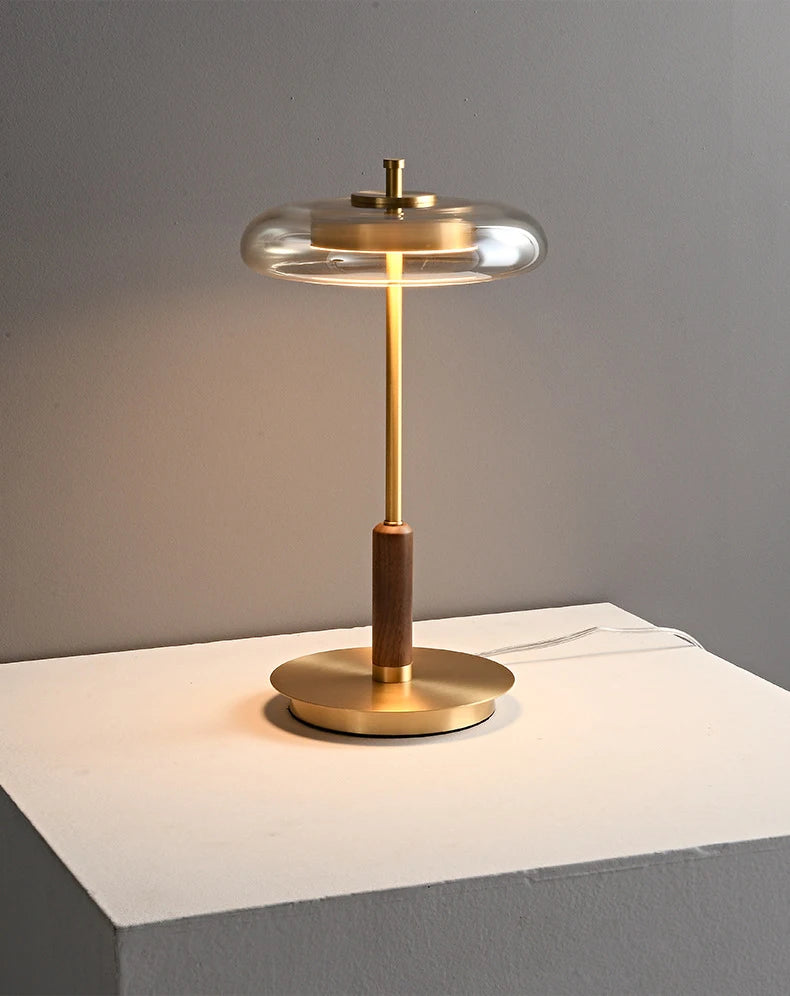Retro Glass Floor Lamp Luxury Gold Lustre Glass Floor light for Living Room Bedroom bedside Mushroom Metal Art Design Table lamp