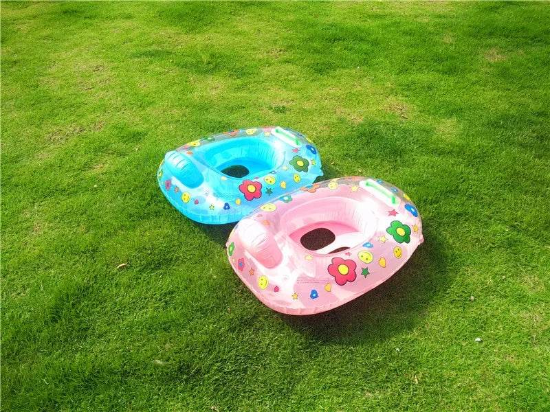 Baby Kids Swimming Floats Cartoon Ring Safety Swimming Ring Inflatable Swim Float Seat Boat Water Fun Pool Toy Gift for Baby Kid - AIAZ
