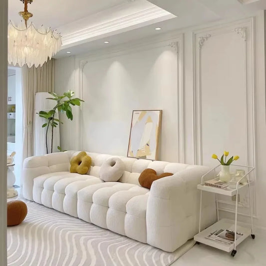 Family Luxury Living Room Sofas European Modern Plush Reclining Sofa Corner Lounger Muebles Para El Hogar Home Decoration