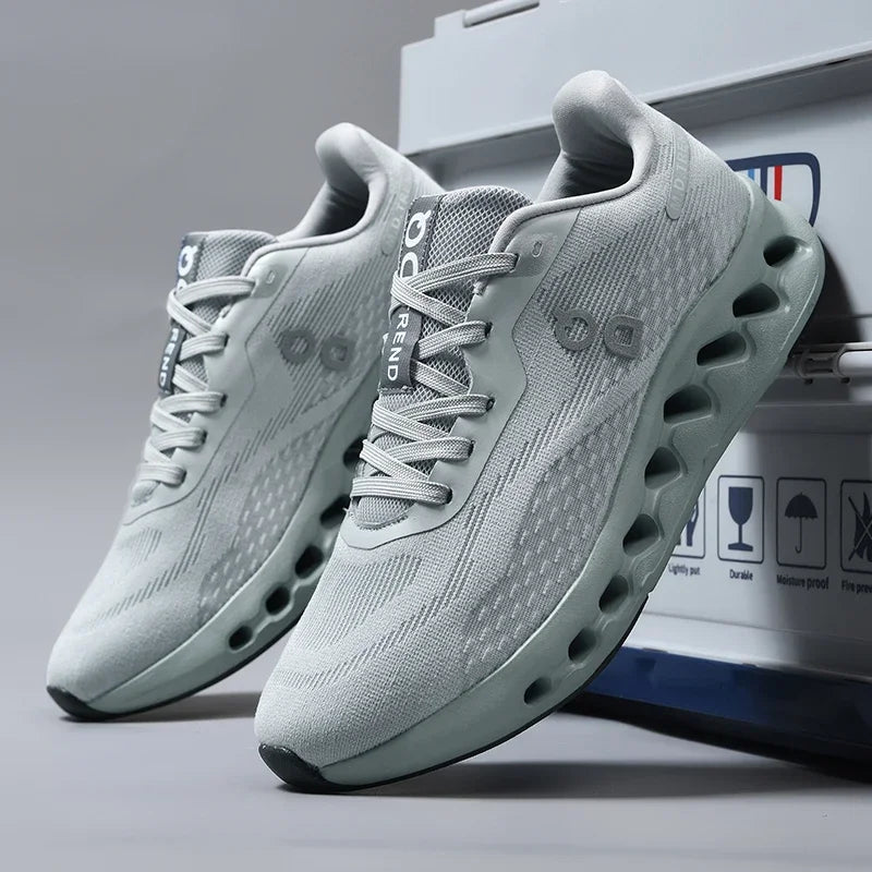 Fashion Cushioning Running Shoes for Men Lightweight Sneakers Breathable Tennis Shoes Non-Slip Sports Casual Walking Footwear