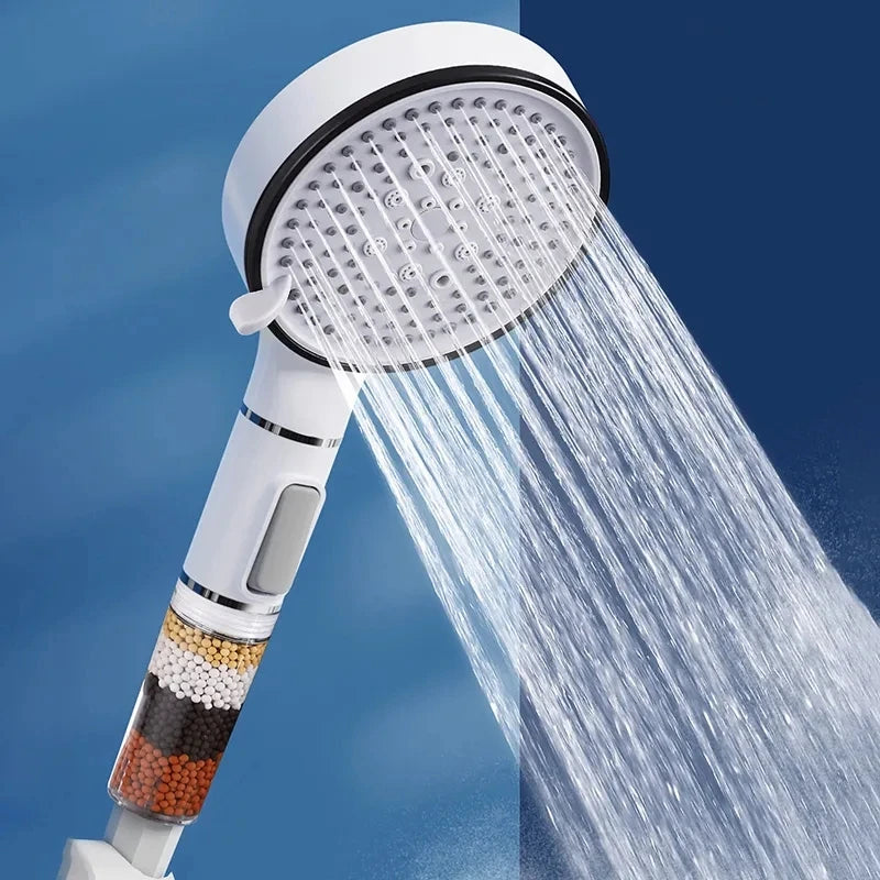 5 Modes High Pressure Shower Head Anti Limestone Filter Hygienic Remove Calcario Shower with Holder and Hose Bathroom Accessorie