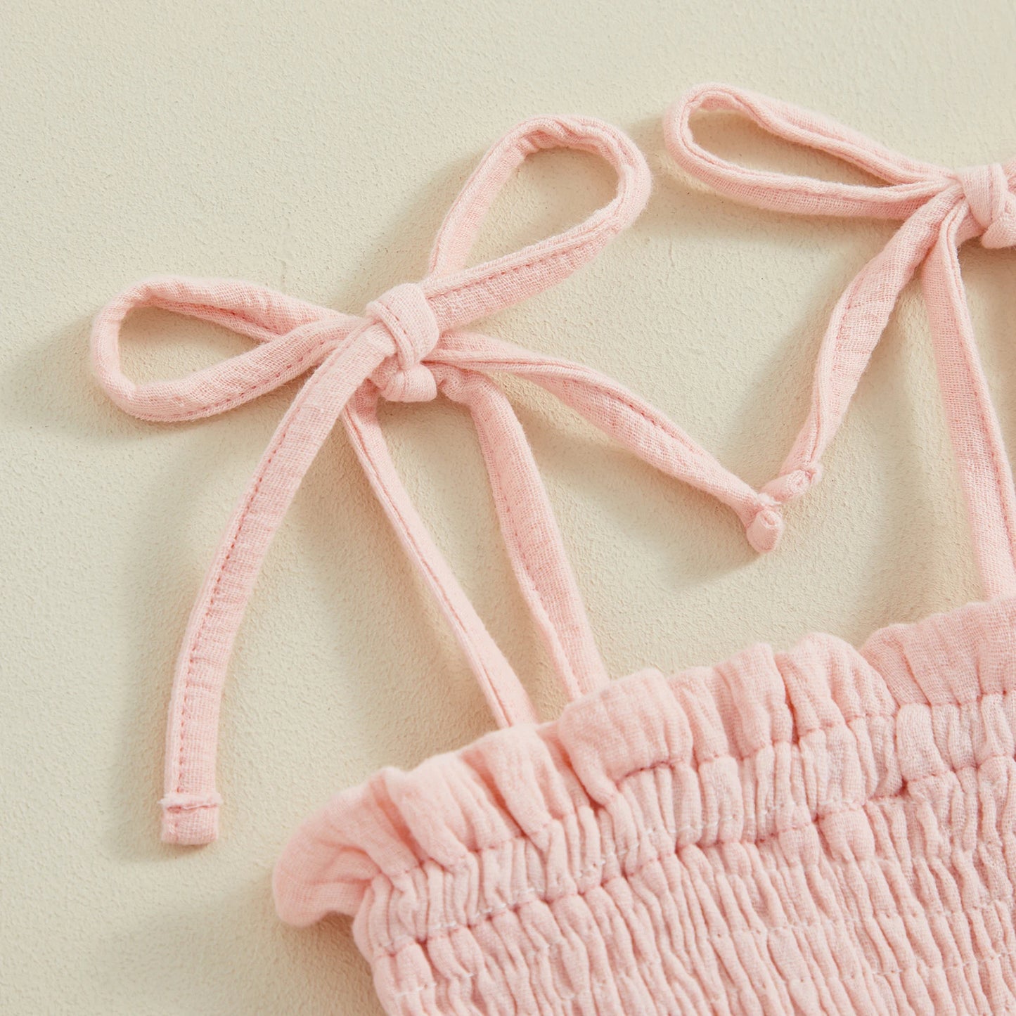 Toddler Baby Girls Summer Romper Dress Casual Sleeveless Shoulder Strap Bodysuits with Hairband Children 0-18 Months Outfits