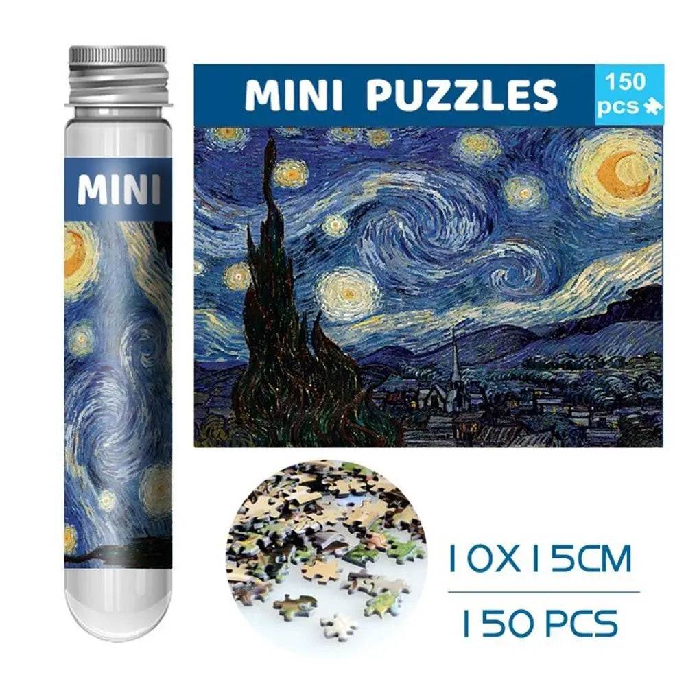 150PCS/Set Oil Painting Jigsaw Puzzles Mini Test Tube Oil Painting Jigsaw Gifts Family Educational Toys Adult Children - AIAZ
