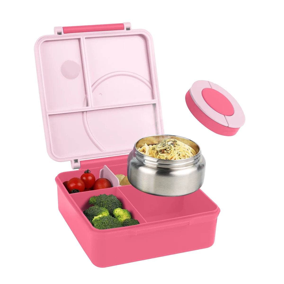Four-Grid Lunch Box With Insulated Soup, For Teenagers And Workers At School, Canteen, Back School - AIAZ