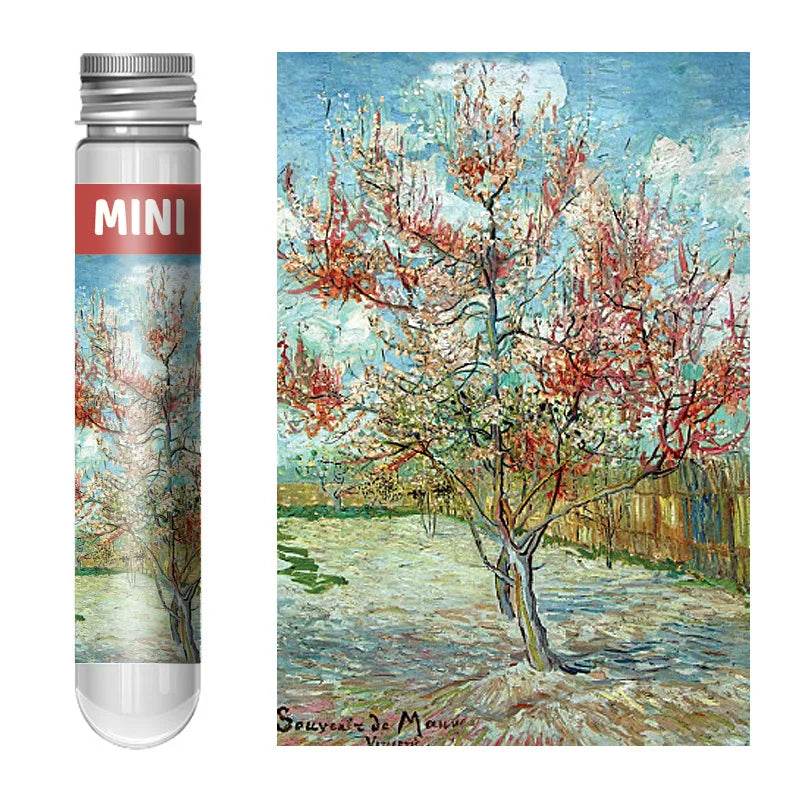MaxRenard Jigsaw Puzzle 150pcs Mini Test Tube 15*10cm Travel Game World Famous Van Gogh Oil Paintings - AIAZ