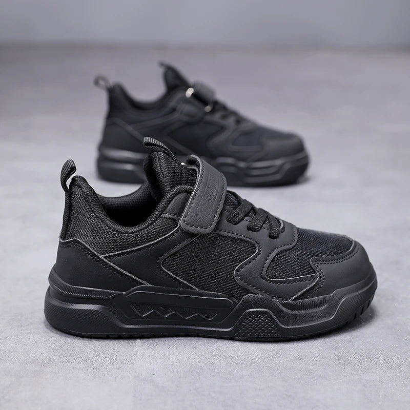 Black Kids Shoes Boys School Sneaker 4 To 12 Years Daily Walking Casual Sneaker Children Sports Shoes for Boy