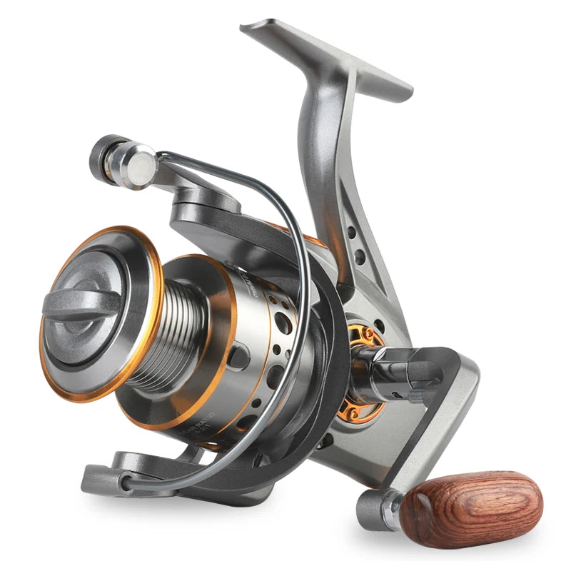 Rooblinos LD Spinning Fishing Reels For Saltwater Freshwater Metal Spool Left/Right Interchangeable Trout Carp Fishing Tackle