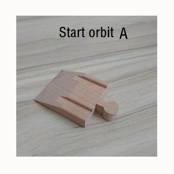 DIY Children Wooden Train Rail Track Accessories Toy Cross Track Railway Toys Compatible All Track for Kids Boys & Girls Gifts - AIAZ